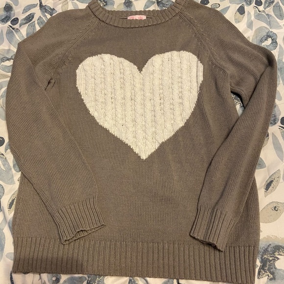 Pink Lily Sweaters - Pink Lily heart sweater size small